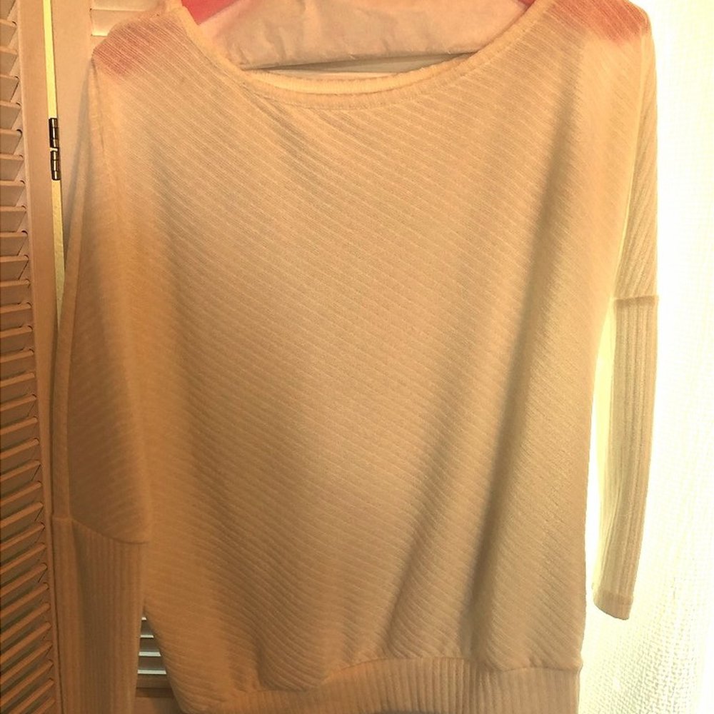 NWOT cream colored off shoulder blouse